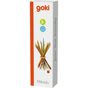 Společenská hra - Mikádo dřevěné s kostkou, 18cm (Goki)