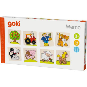Pexeso - Farma dřevěné, 32ks (Goki)