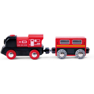 Vláčkodráha set kolejí - Velká sada s elektrickým vláčkem, 65 dílů (Hape)