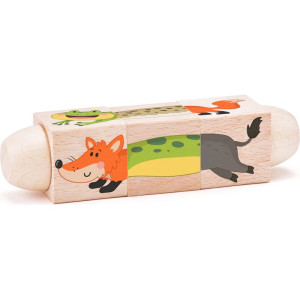 Hračka do ruky - Otáčecí kubus lesní zvířata (Woody)