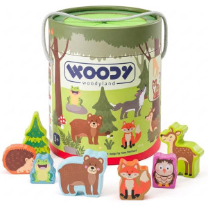 Didaktická hra - Hmatová, Tajemný kyblík Lesní zvířata (Woody)