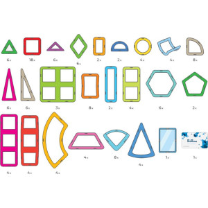 Magformers - Box Geometrie 3 CZ, 123 dílků