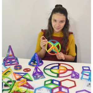 Magformers - Box Geometrie 3 CZ, 123 dílků