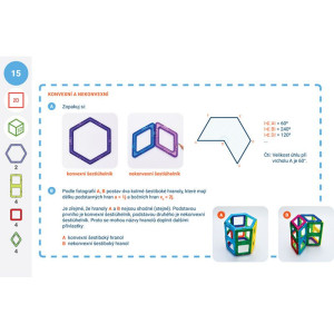 Magformers - Box Geometrie 3 CZ, 123 dílků