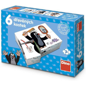 Kostky obrázkové 6ks - Krtek (Dino)