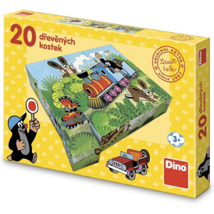 Kostky obrázkové 20ks - Krtek a doprava (Dino)
