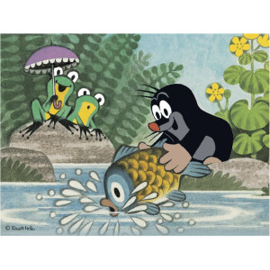 Kostky obrázkové 12ks - Krtek a zvířátka (Dino)