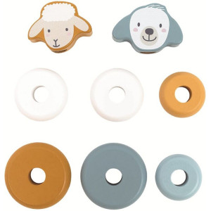 Skládačka s kroužky - Balanční houpačka zvířátka (2Kids Toys)