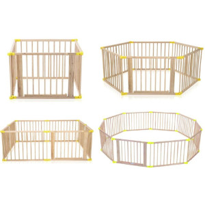 Dětská ohrádka - Dřevěná přírodní XXL variabilní (2Kids Toys)