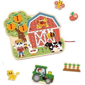 Šití - Provlékání Farma (2Kids Toys)