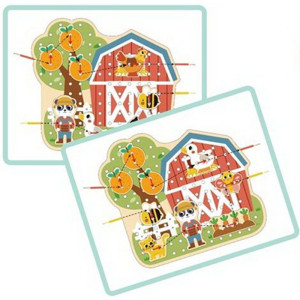 Šití - Provlékání Farma (2Kids Toys)