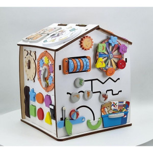 Motorická hračka - Activity board domeček bílý (2Kids Toys)