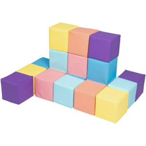 Kostky pěnové - Pastelové 14 cm velké, 18 ks (2Kids Toys)