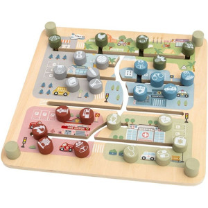 Motorický labyrint - Oboustranný Město a abeceda (2Kids Toys)
