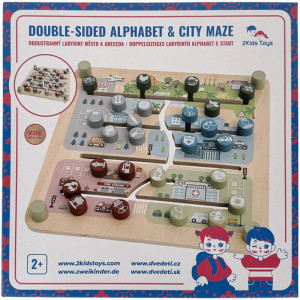 Motorický labyrint - Oboustranný Město a abeceda (2Kids Toys)
