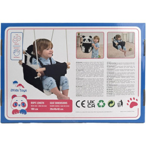 Houpačka - Dětská textilní 100% bavlna Panda (2Kids Toys)