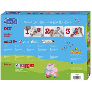 Hama zažehlovací korálky - MIDI Box, 4000ks Peppa Pig