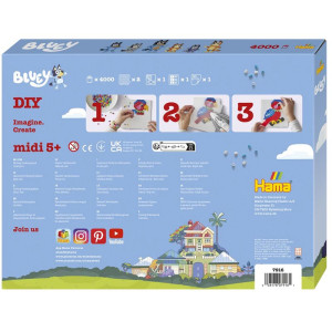 Hama zažehlovací korálky - MIDI Box, 4000ks Bluey