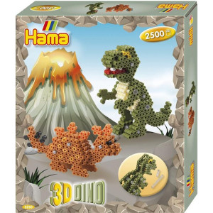 Hama zažehlovací korálky - MIDI Box, 2500ks Dino 3D