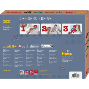 Hama zažehlovací korálky - MIDI Box, 4000ks Formule