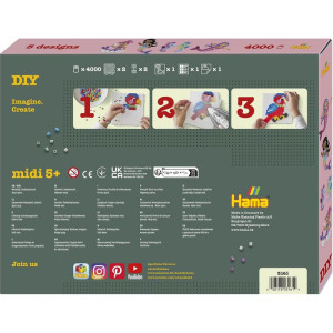 Hama zažehlovací korálky - MIDI Box, 4000ks Mořské panny