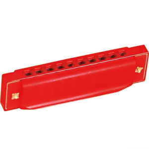 Hudba - Foukací harmonika, červená (Bino)