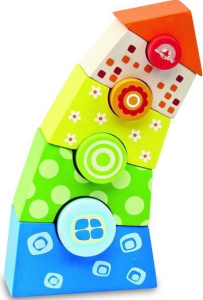 Kostky - Skládačka věž, 9ks (Wonderworld)