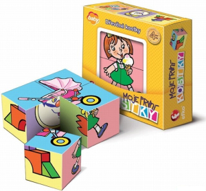 Kostky obrázkové 4ks - Moje první kostky, Holky (Efko)