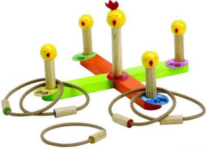 Hra s kroužky - Házení kroužků na kříž, Slepičky (Voila)