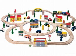 Vláčkodráha Woto - Maxi s mostem a přejezdem, 100 dílů
