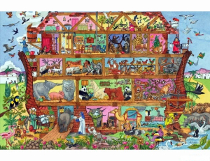 Puzzle dřevěné - Maxi, Noemova archa, 48ks (Bigjigs)
