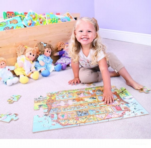 Puzzle dřevěné - Maxi, Noemova archa, 48ks (Bigjigs)
