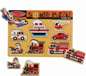 Puzzle muzikální - Dopravní prostředky, 8ks (M&D)