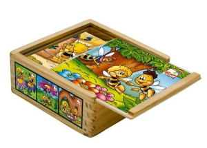 Kostky obrázkové 9ks  - Včelka Mája (Bino)