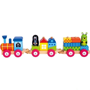 Vlak skládací - Vlak s domečky, Krtek (Bino)