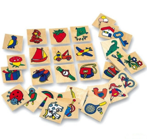 Obrázkové značky pro školky - Dřevěné 32 ks, SET 73523 (Bino)