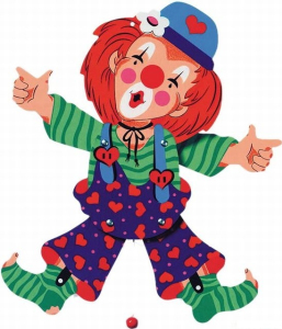 Roztahovačka - mini klaun Fridolín, 12cm (Mertens)