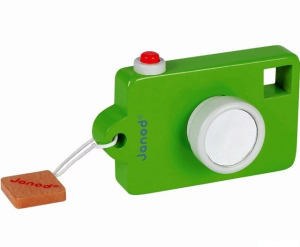Fotoaparát dřevěný - Se zvukem, Zelený (Janod)