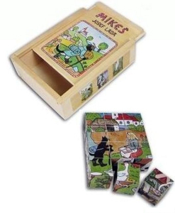 Kostky obrázkové 12ks - Josef Lada, Kocour Mikeš