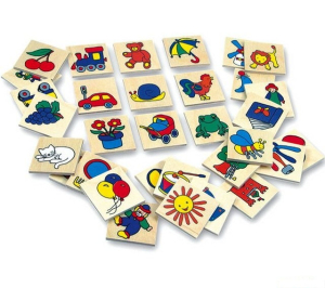 Obrázkové značky pro školky - Dřevěné 32 ks, SET 73521 (Bino)