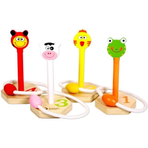 Hra s kroužky - Hazení kroužků na zvířátka s čísly (Classic World)