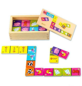 Domino - Zvířátka barevná, 28ks (Classic World)