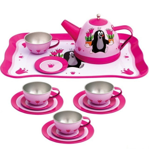 Kuchyň - Dětský čajový set, plechový, Krtek (Bino)