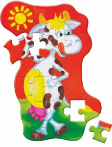 Puzzle dřevěné - Kravička, 20ks (Mertens)