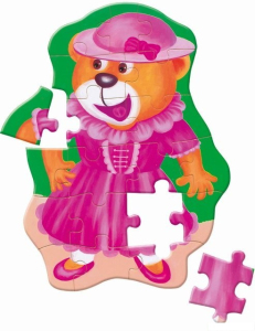 Puzzle dřevěné - Medvědice, 19ks (Mertens)