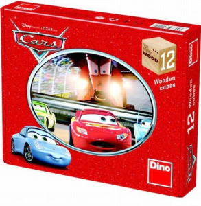 Kostky obrázkové 12ks - WD Cars Auta (Dino)