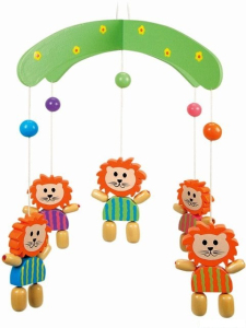 Kolotoč závěsný dřevěný - Lvi (Bino)