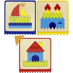 Puzzle hmatové - Hmatová didaktická pomůcka, 22ks (Goki)