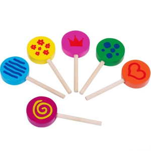 Dekorace prodejny - Lízátka dřevěná, 6ks (Goki)