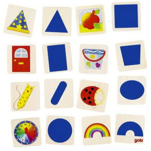 Pexeso - Didaktické, Geometrické tvary, 16ks (Goki)